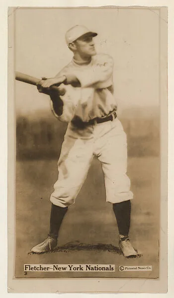 Fletcher, New York Nationals,, from the Famous Baseball Players, Champion Athletes, and Photo Play Stars, issued by Fatima Turkish Blend Cigarettes — Liggett & Myers Tobacco Company