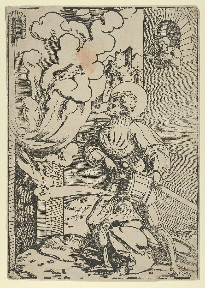 Saint Florian (restrike) — Hans Schäufelein