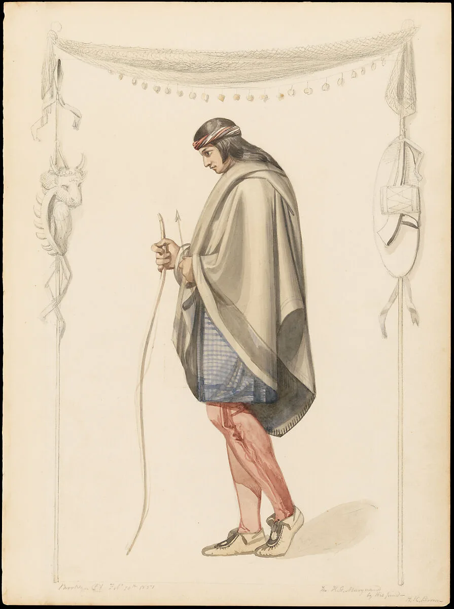 Indian Figure in Profile — Henry Kirke Brown