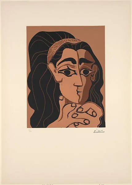 Jacqueline with a Headband Leaning on her Elbows — Pablo Picasso|Hidalgo Arnéra|Galerie Louise Leiris