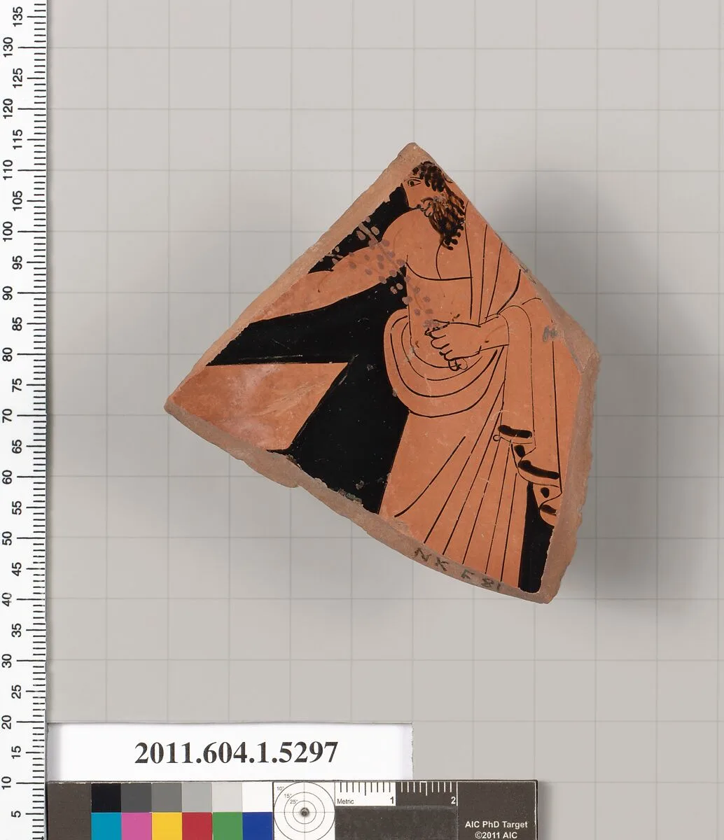 Terracotta fragment of a kylix (drinking cup) — Unknown