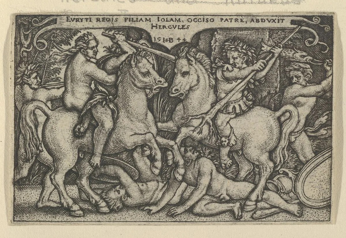Hercules Raping Jole from The Labors of Hercules — Sebald Beham