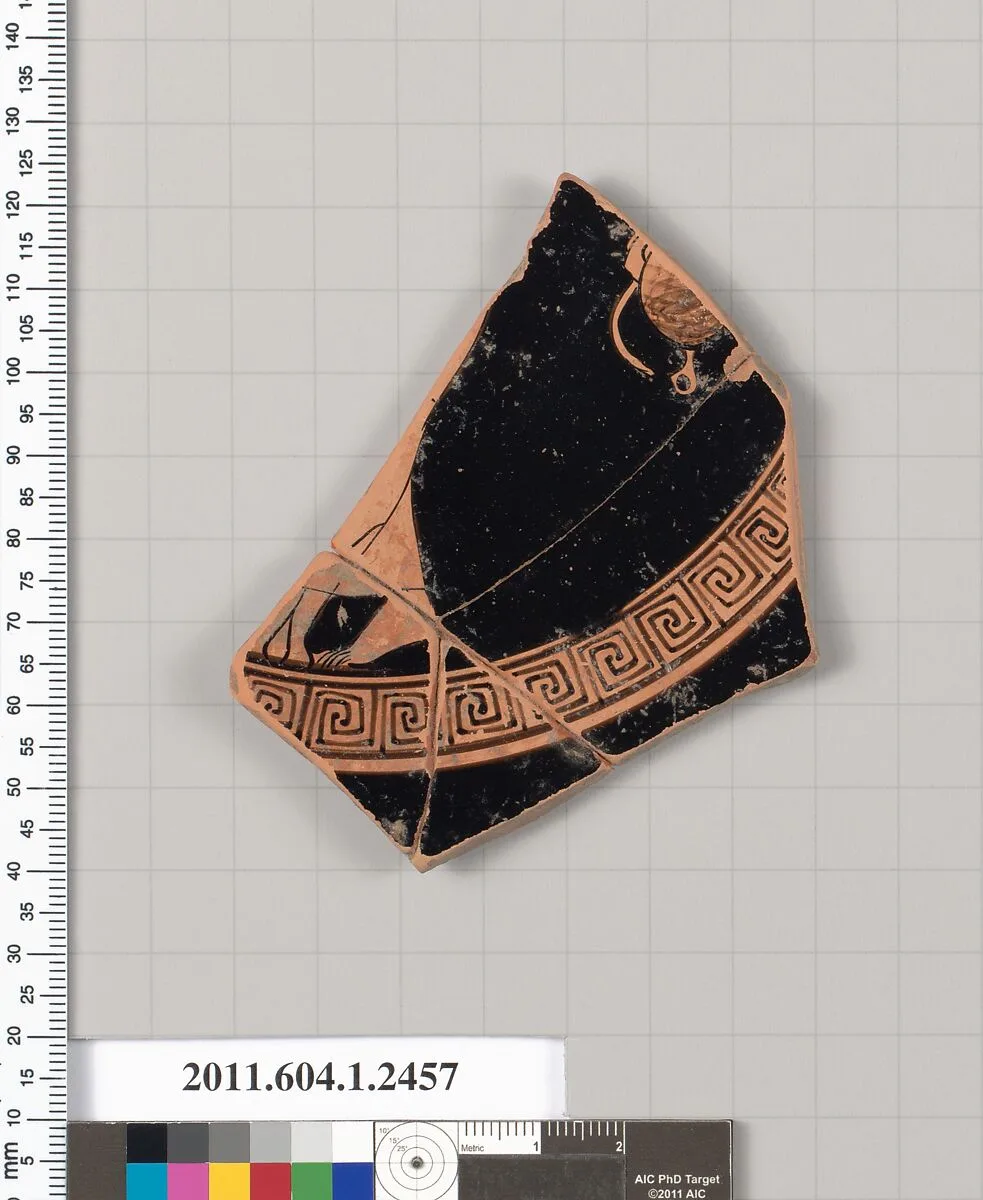 Terracotta fragment of a kylix (drinking cup) — Unknown
