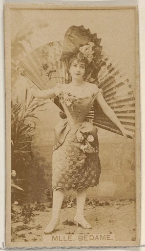 Mlle. Bedame, from the Actors and Actresses series (N45, Type 8) for Virginia Brights Cigarettes