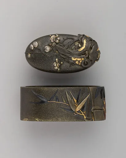 Sword-Hilt Collar and Pommel (Fuchigashira)