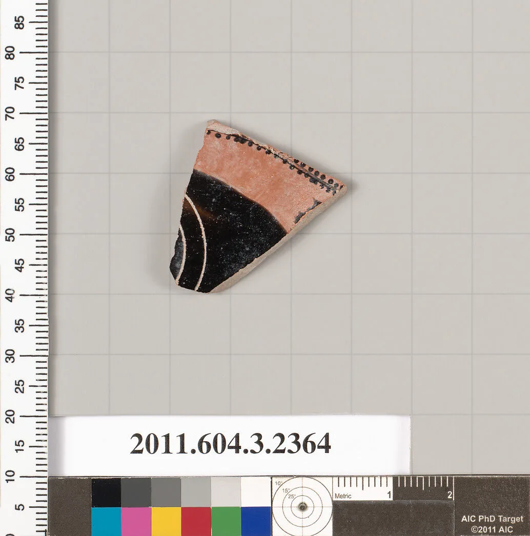 Terracotta fragment of a kylix: eye-cup (drinking cup) — Unknown