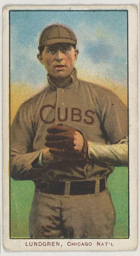 Lundgren, Chicago, National League, from the White Border series (T206) for the American Tobacco Company