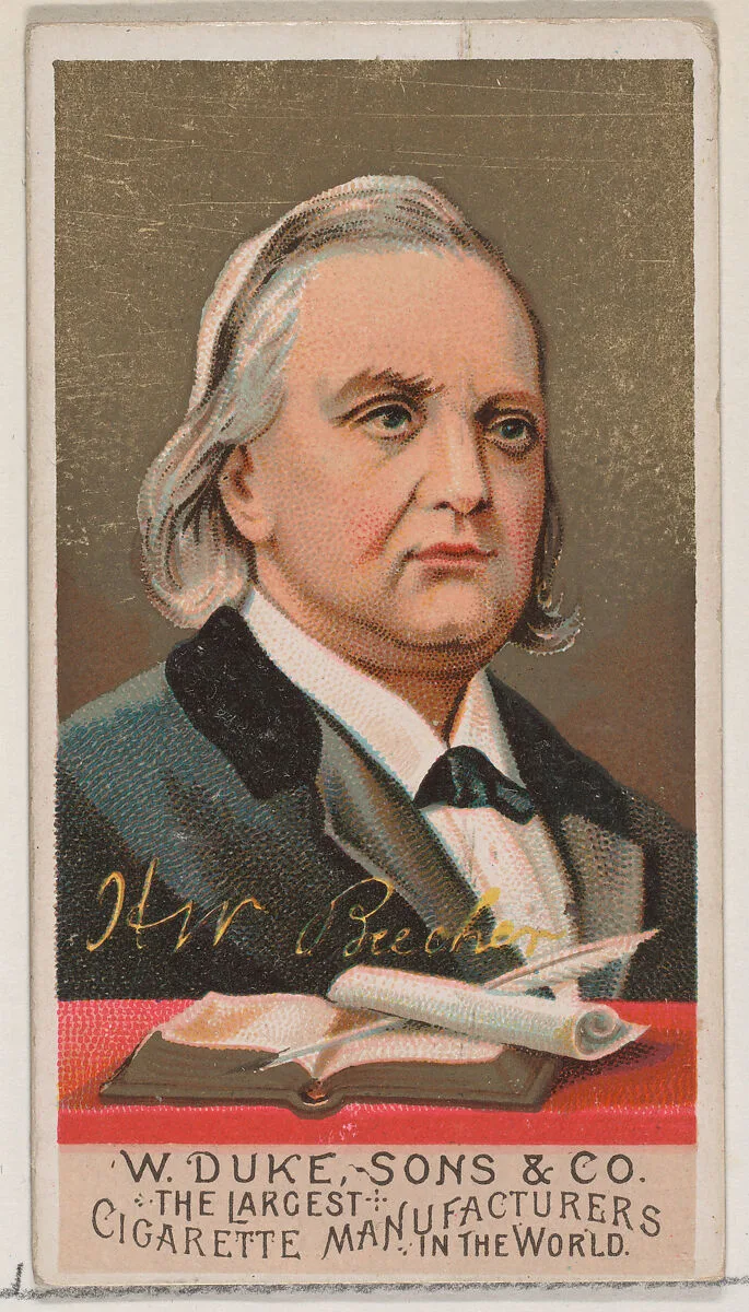 H.W. Beecher, from the series Great Americans (N76) for Duke brand cigarettes — W. Duke, Sons & Co.