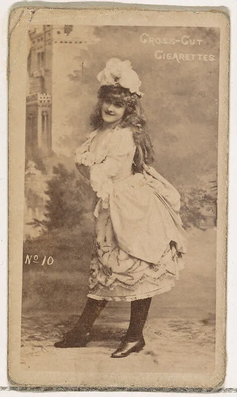 Card Number 10, from the Actors and Actresses series (N145-1) issued by Duke Sons & Co. to promote Cross Cut Cigarettes — W. Duke, Sons & Co.