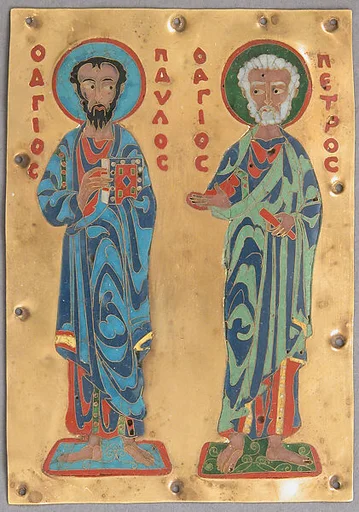 Plaque with Saints Paul and Peter