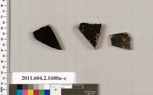 Terracotta fragments of skyphoi (deep drinking cups)