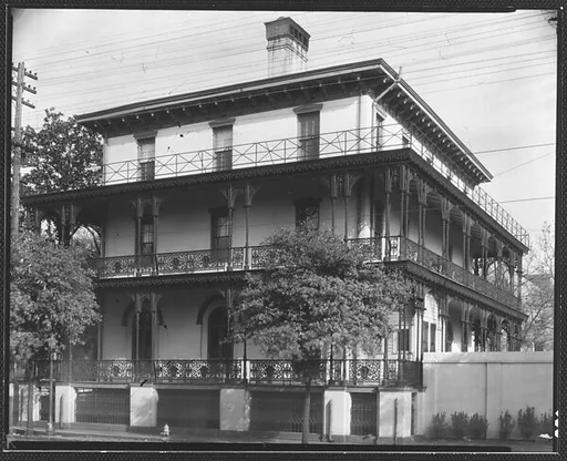[Italianate Town House with Cast-Iron Balconies, New Orleans, Louisiana?]