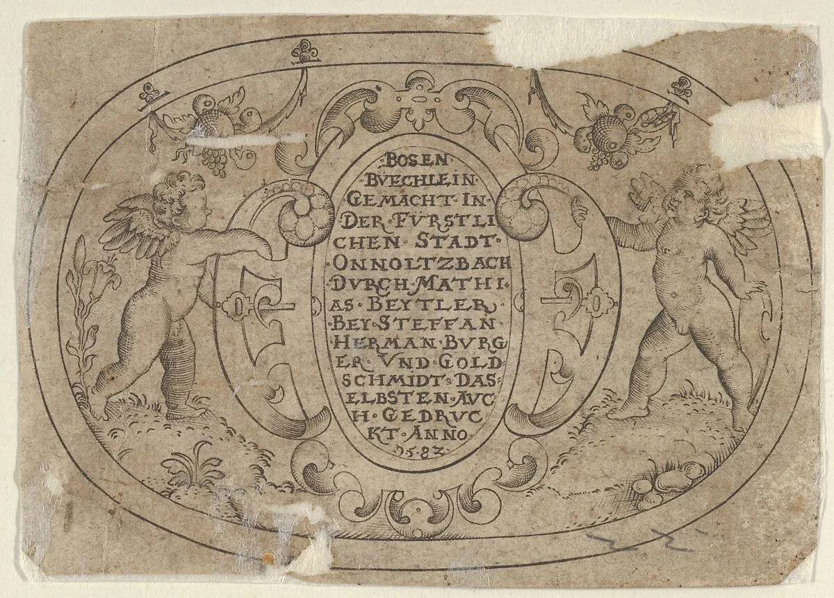 Title-Plate, from Das Bossenbüchlein — Mathais Beitler|Stephan Herman