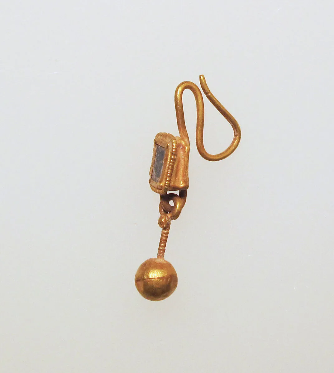 Earring-hook type with pendant and paste setting — Unknown