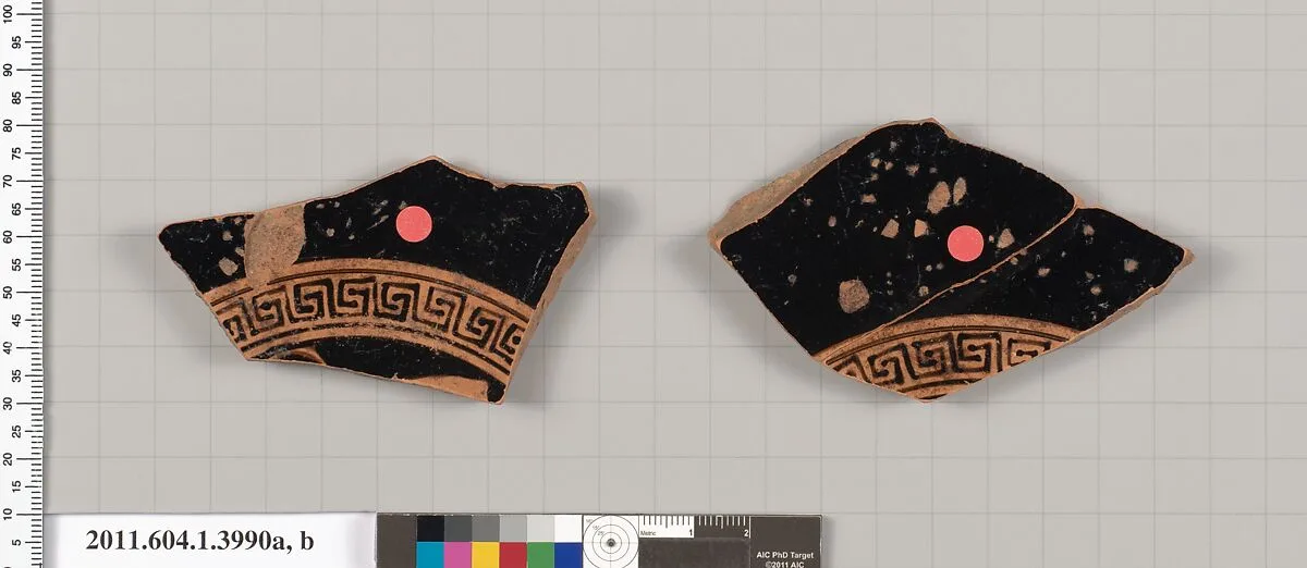 Terracotta fragments of a kylix (drinking cup) — Unknown