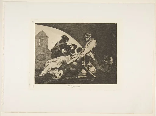 Plate 11 from "The Disasters of War" (Los Desastres de la Guerra): 'Neither do these' (Ni por esas)