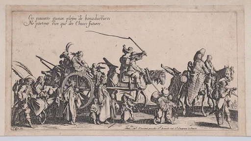Les Bohémiens en Marche: L'Arrière-Garde, pièce aussi appelée Le Départ (The Gypsies Travelling: The Rear Guard, also called The Departure), from Le Bohémiens, série appelée aussi Les Égyptiens, La Marche des Bohémiens, La Vie Errante des Bohémiens, Les Marches Égyptiennes (The Gypsies, series also called The Egyptiens, The Gypsy Troops, The Wandering Lives of Gypsies, The Egyptian Troops)