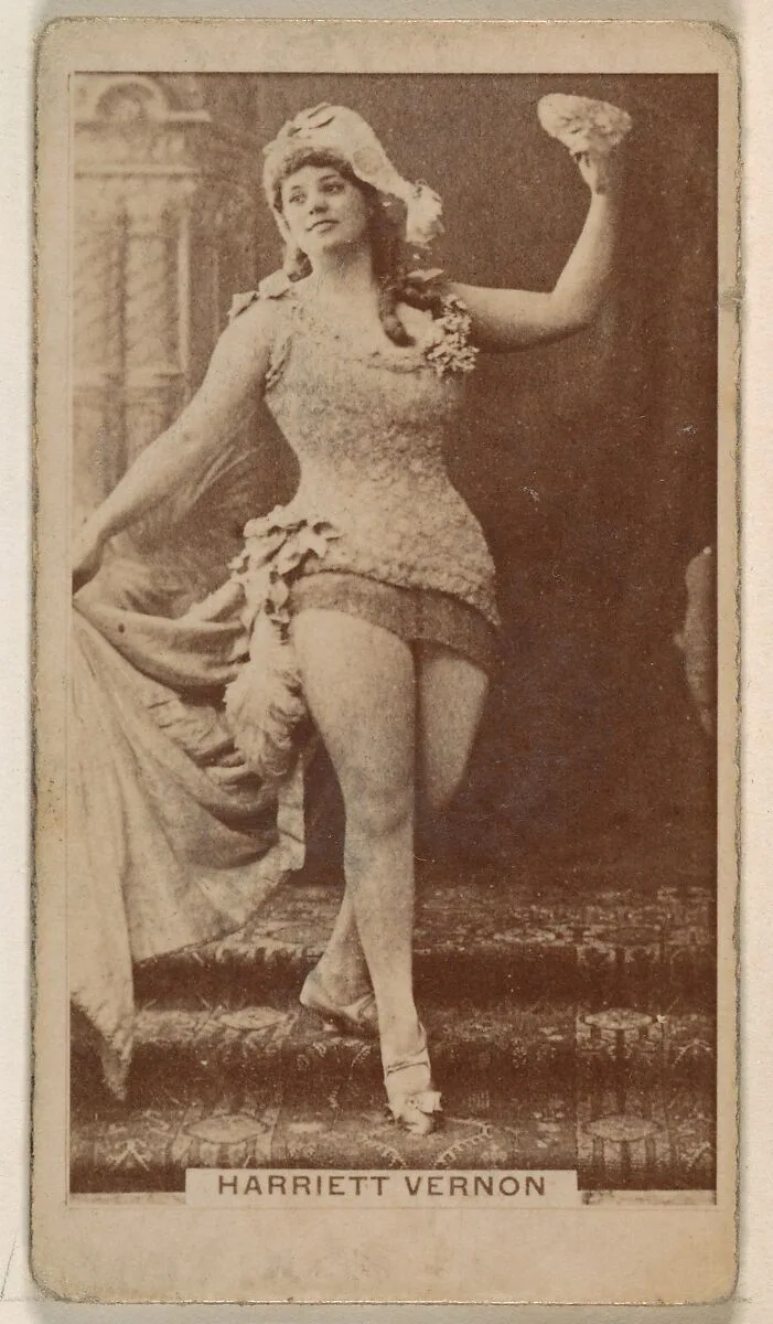 Harriett Vernon, from the Actresses series (N245) issued by Kinney Brothers to promote Sweet Caporal Cigarettes — Kinney Brothers Tobacco Company