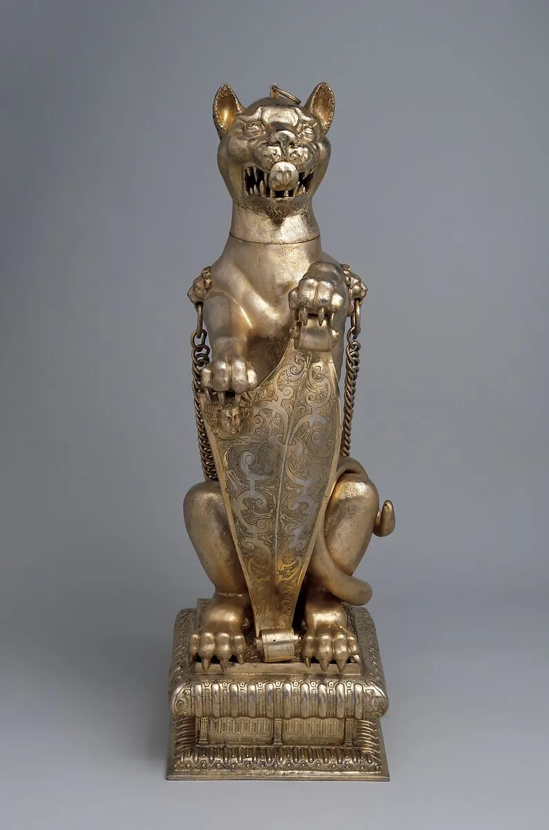 Leopard holding a shield — Elkington & Co.