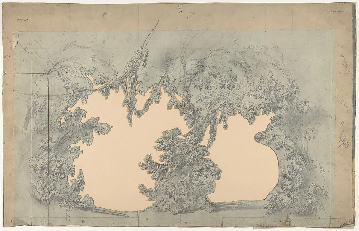 Design for a Stage Set at the Opéra, Paris — Eugène Cicéri