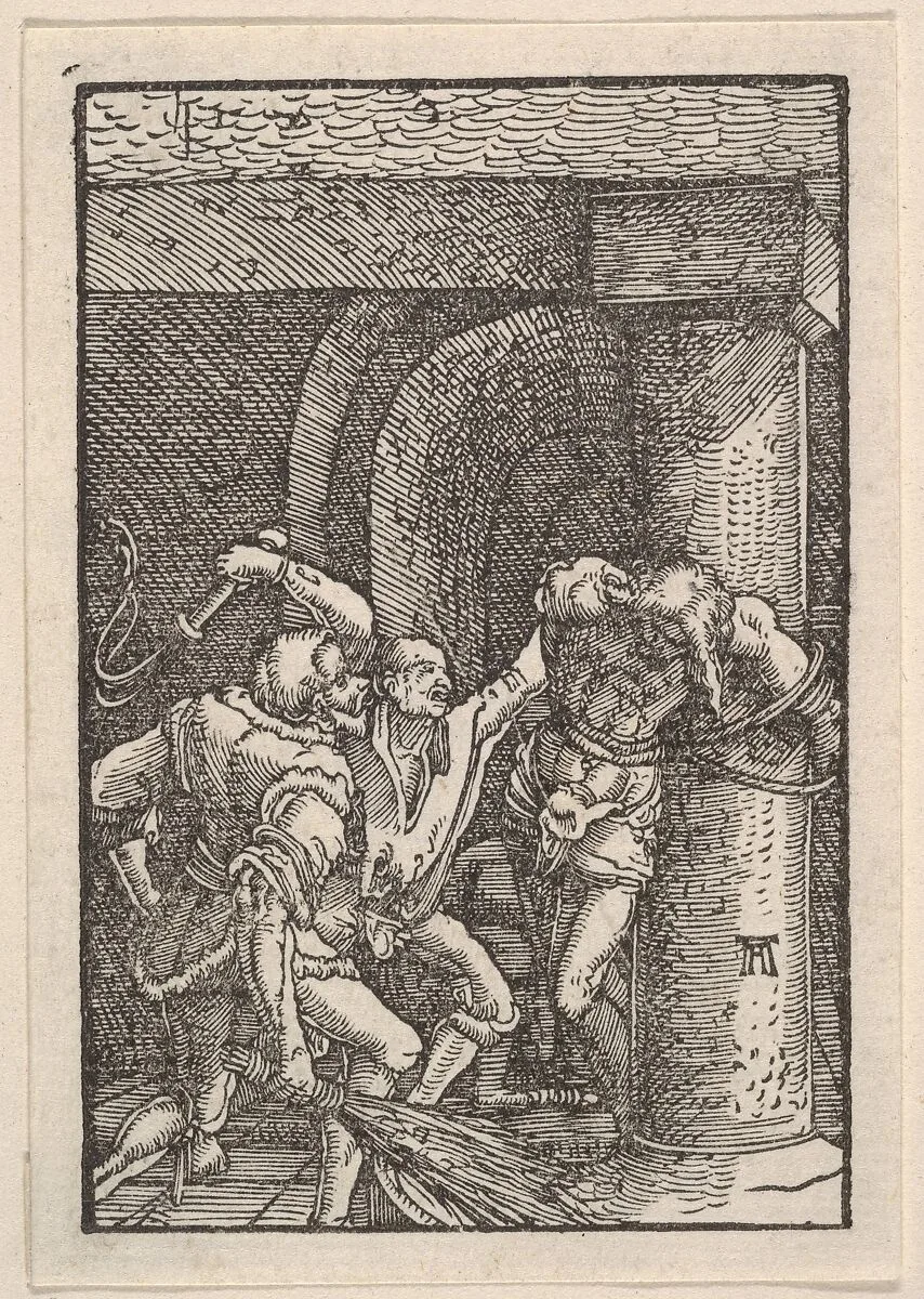 The Flagellation of Christ, from The Fall and Salvation of Mankind Through the Life and Passion of Christ — Albrecht Altdorfer