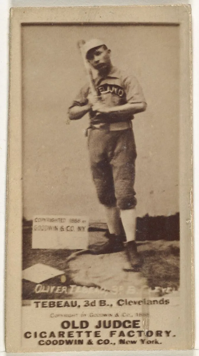 Oliver Wendell "Patsy" Tebeau, 3rd Base, Cleveland, from the Old Judge series (N172) for Old Judge Cigarettes — Goodwin & Company