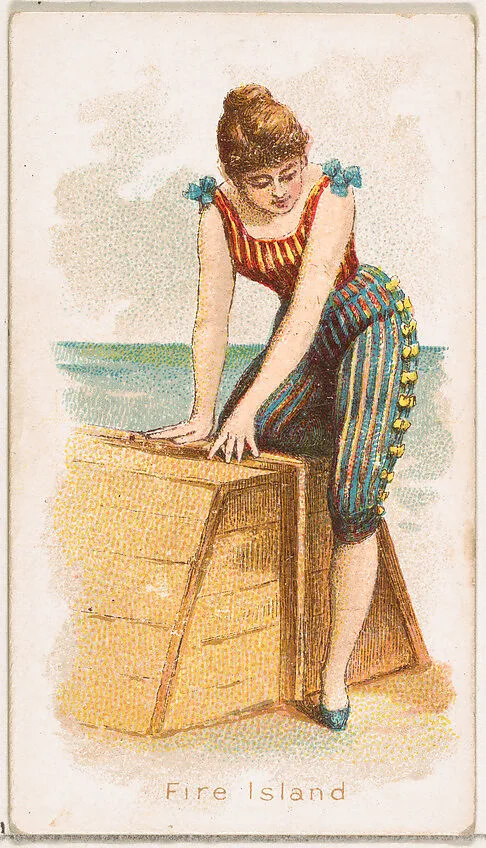Fire Island, from the Fancy Bathers series (N187) issued by Wm. S. Kimball & Co. — William S. Kimball & Company