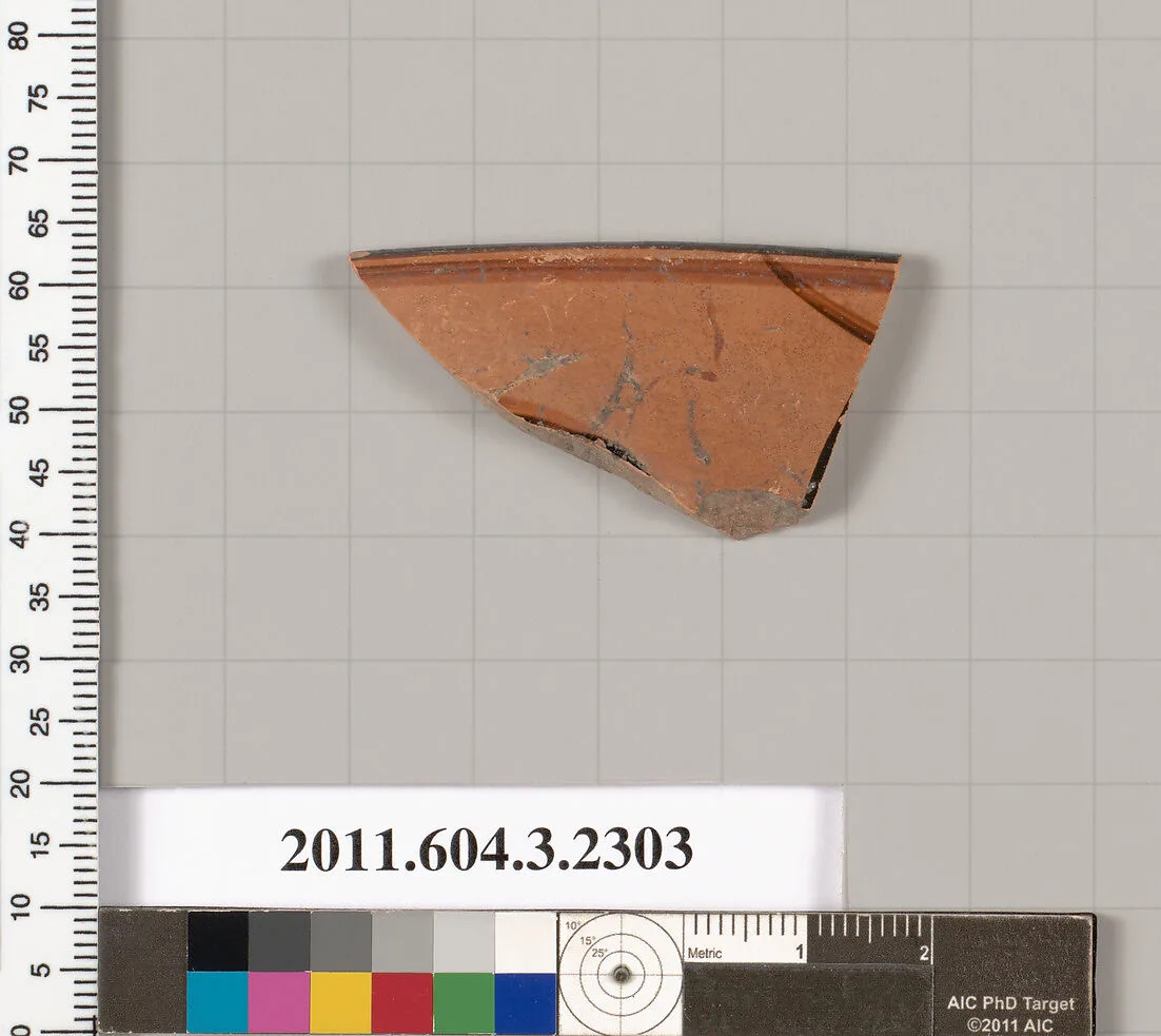 Terracotta rim fragment of a kylix: eye-cup (drinking cup) — Unknown