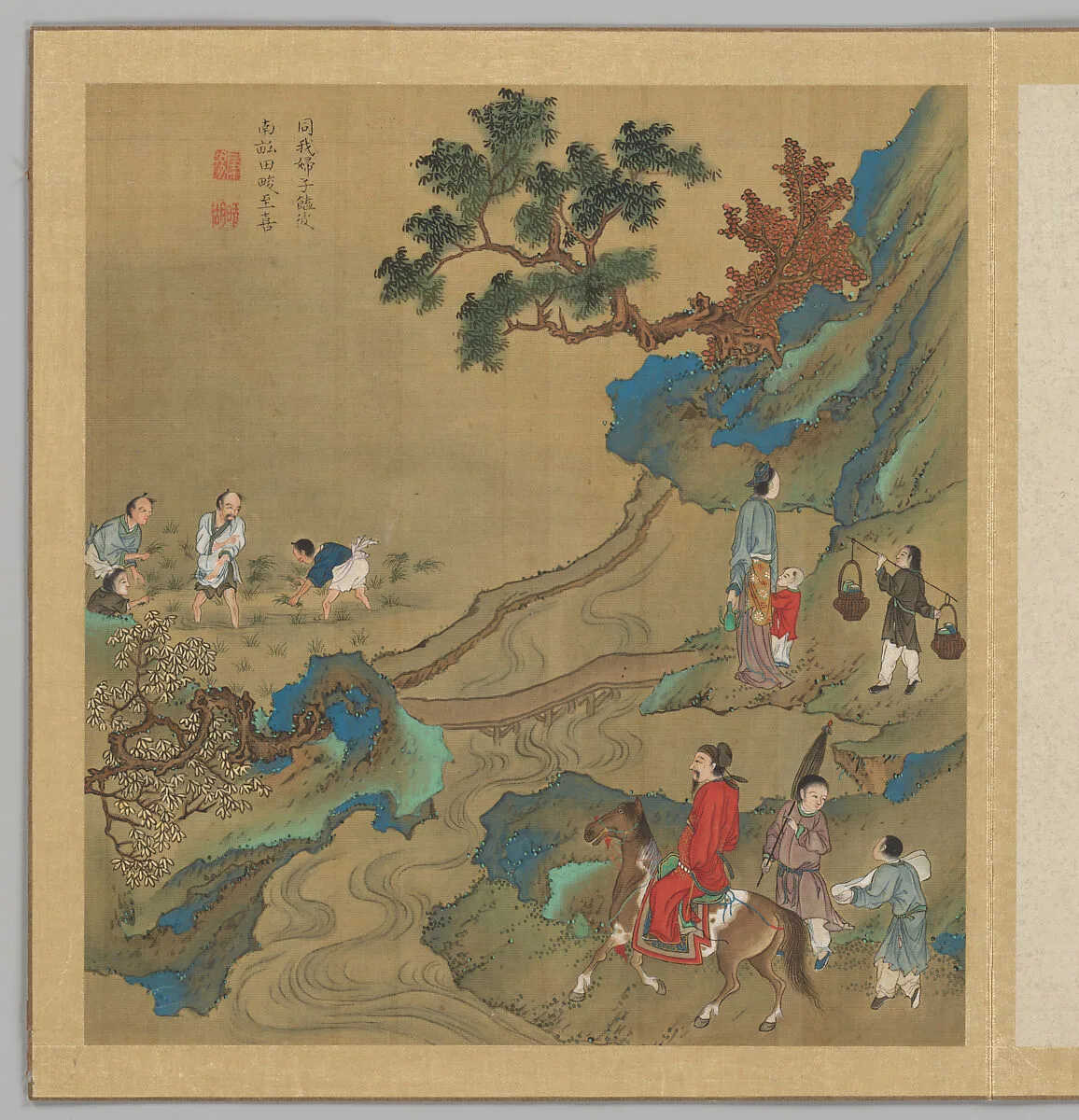 清 費肇陽 豳風七月詩意圖 冊|Odes of the State of Bin: The Seventh Month — Fei Qinghu (Fei Zhaoyang)
