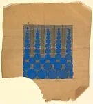 Panel with Five Towers of Blue Circles and Four Gold Rectangles — Anonymous, French, 20th century