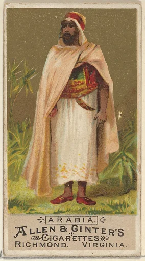Arabia, from the Natives in Costume series (N16) for Allen & Ginter Cigarettes Brands