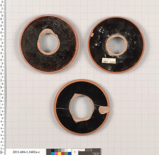 Terracotta fragments of kylikes (drinking cups)