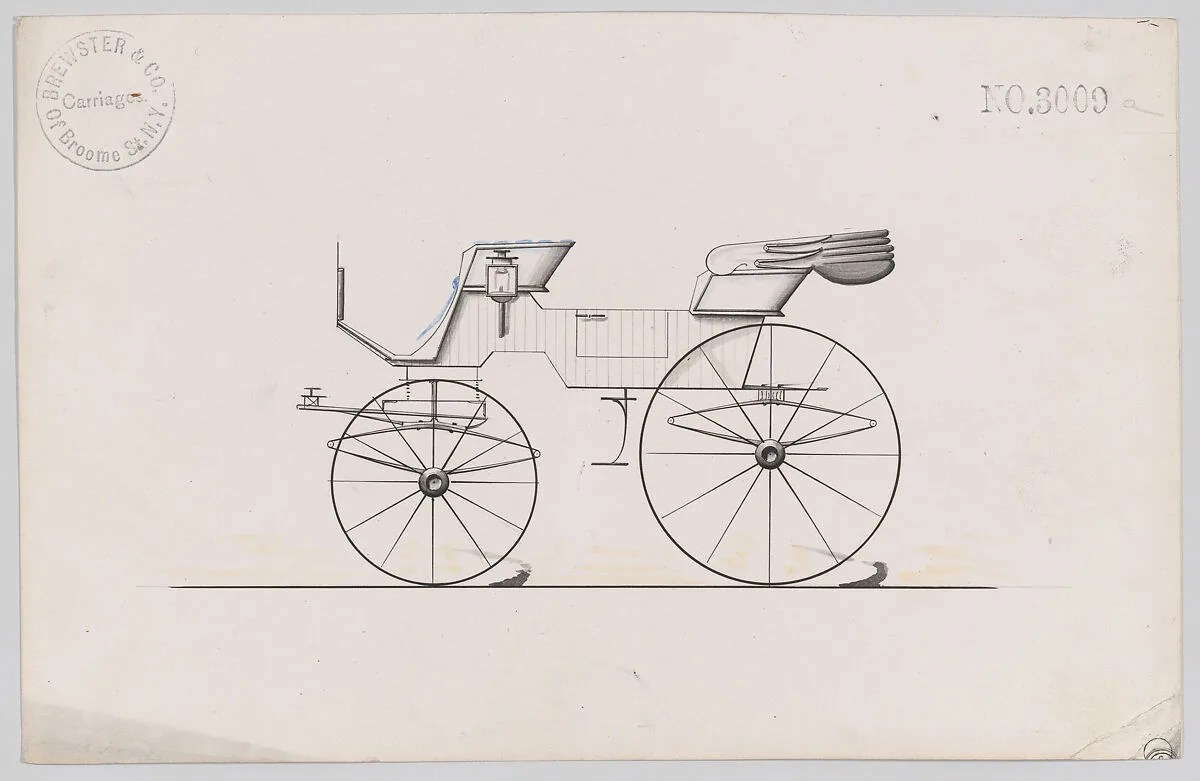 Design for 2 seat Phaeton, no. 3009a — Brewster & Co.