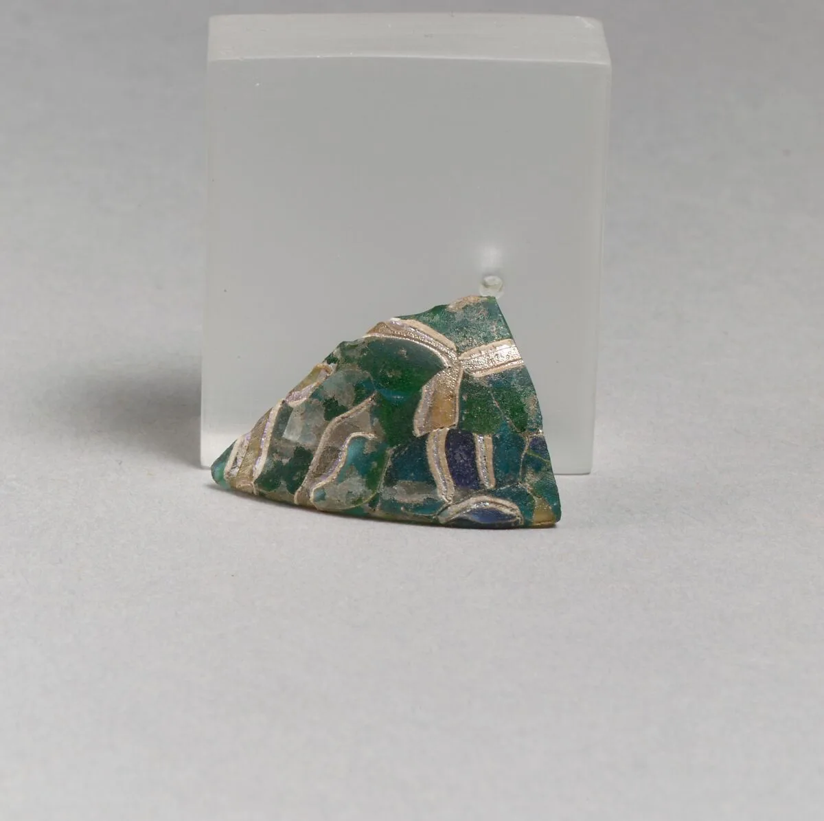 Glass mosaic fragment — Unknown