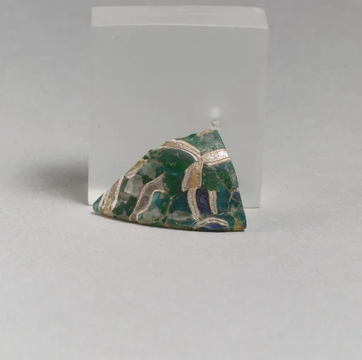 Glass mosaic fragment