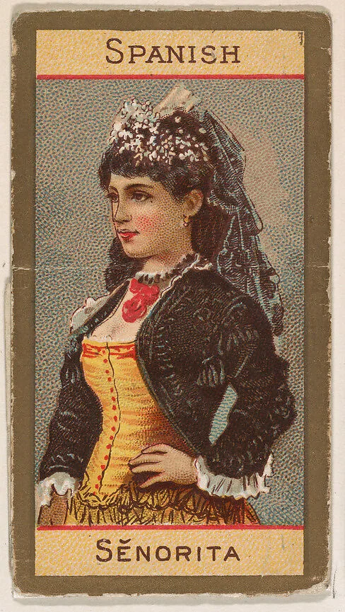 Spanish, Senorita, from Types of Nationalities (N240) issued by Kinney Bros. — Kinney Brothers Tobacco Company