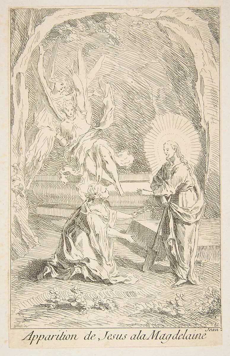 Christ appearing to Mary Magdelen — Claude Gillot|Jacques Gabriel Huquier