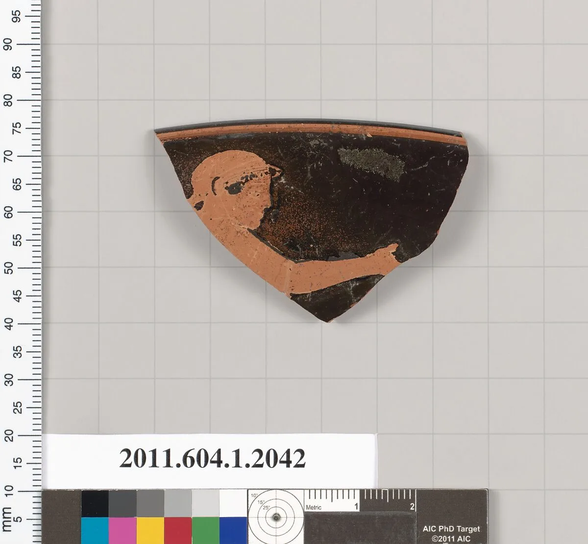 Terracotta rim fragment of a kylix (drinking cup) — Unknown