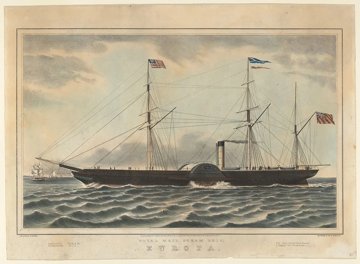 Royal Mail Steam Ship, Europa — Nathaniel Currier