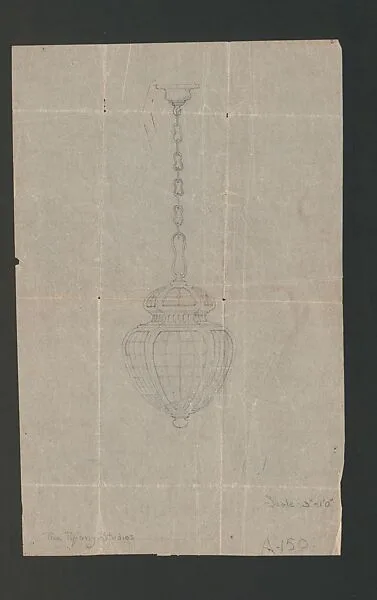 Original sketch for Chandelier — Tiffany Studios