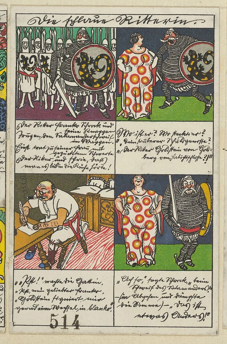 The Clever Lady Knight (Die schlaue Ritterin) — Moriz Jung|Wiener Werkstätte
