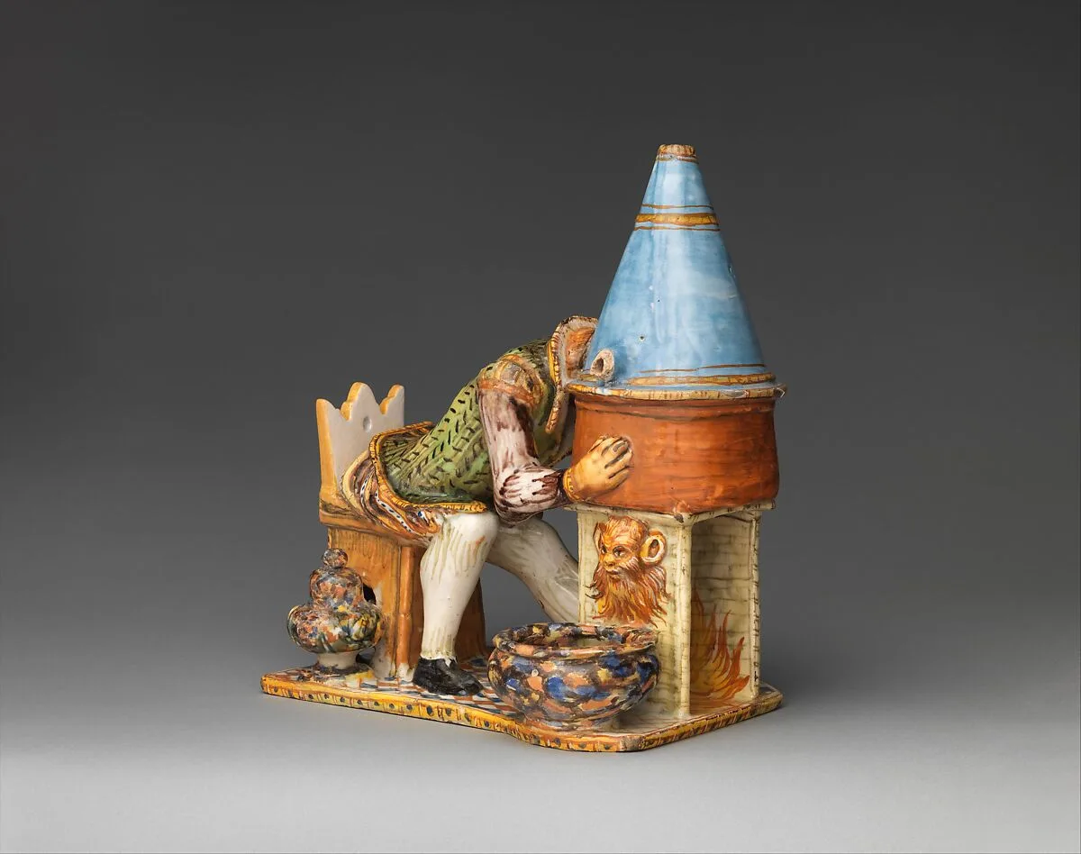 Inkstand with A Madman Distilling His Brains — Unknown