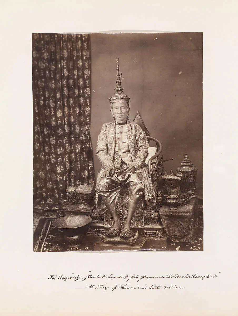His Majesty Prabat Somdet Pra parameñdr Mahá Mongkut, First King of Siam, in State Costume — John Thomson