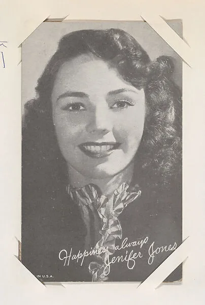 Jennifer Jones from Movie Stars Exhibit Cards series (W401) — Unknown