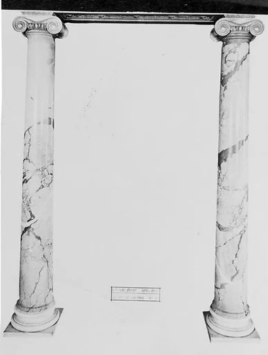 Column with base (one of a pair)