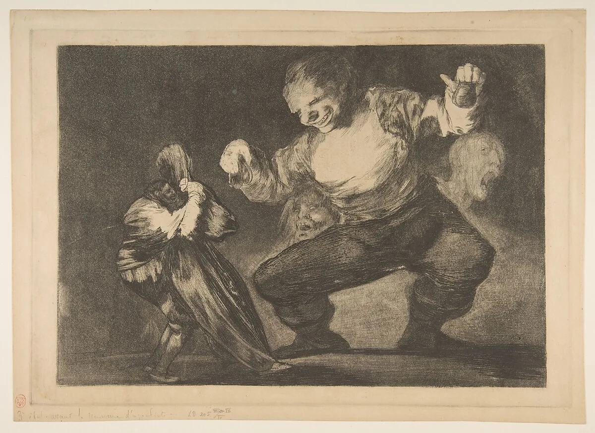 'Dancing Giant' from the 'Disparates' (Follies / Irrationalities) — Goya (Francisco de Goya y Lucientes)