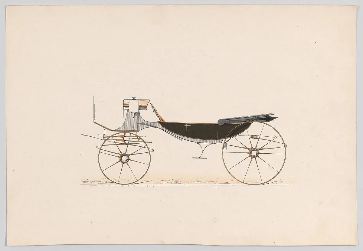 Design for Vis-A-Vis Carriage — Anonymous, French, 19th century