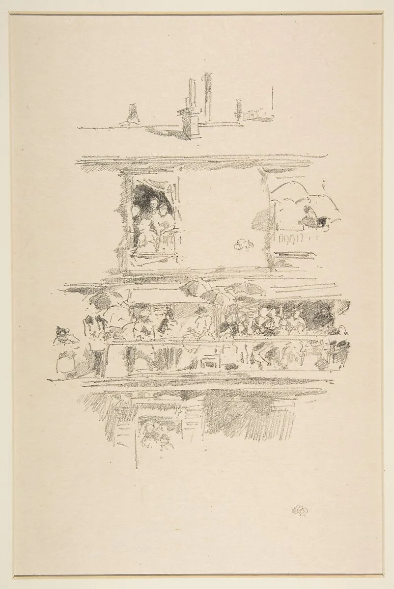 The Long Balcony (Paris Windows, The Long Balcony) — James McNeill Whistler