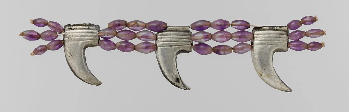 Anklet, Reconstructed Using Claw Pendants and Barrel Beads — Unknown