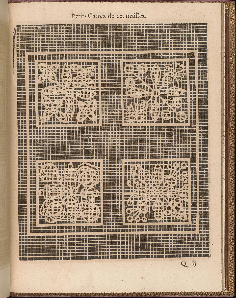 La Pratique de l'Aiguille, page 61 (recto) — Matthias Mignerak|Pierre Firens|Marie de Medici|Jean Le Clerc
